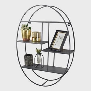 LOFT42 Wally Wandrek Ovaal - Metaal - Mat Zwart - 50x70x15