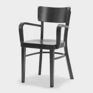 Fameg Faye Houten Eetkamerstoel Zwart - Met Armleuning