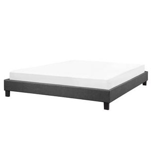 Beliani - ROANNE - Tweepersoonsbed - Grijs - 180 x 200 cm - Polyester