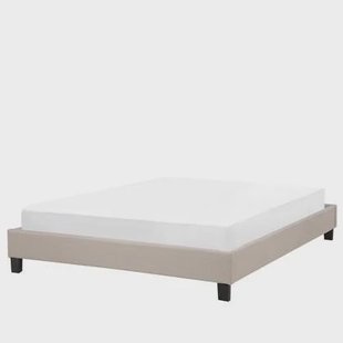 Beliani - ROANNE - Tweepersoonsbed - Beige - 140 x 200 cm - Polyester