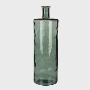 Mica Decorations Guan Glazen Fles - H75 x Ø25 cm - Groen