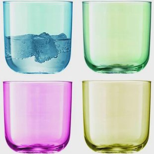 L.S.A. - Polka Tumbler 420 ml Pastel Set van 4 Stuks Assorti