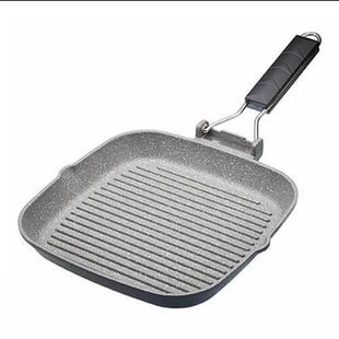 Gietaluminium Grillpan 24cm - Opvouwbaar Handvat - MasterClass