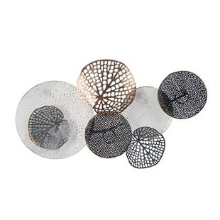 Beliani - RHODIUM - Wanddecoratie - Wit - Metaal Beliani - RHODIUM - Wanddecoratie - Wit - Metaal