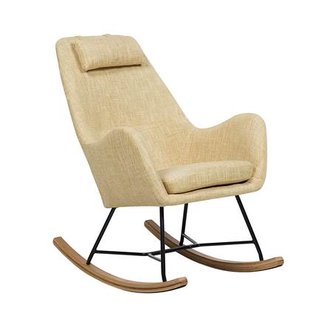 Beliani - ARRIE - Schommelstoel - Geel - Polyester