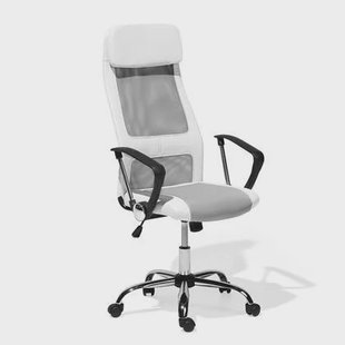 Beliani - PIONEER - Bureaustoel - Wit - Kunstleer