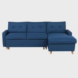 Beliani-FLAKK-Hoekslaapbank-Marineblauw-Linkerzijde-232 cm-Polyester Beliani-FLAKK-Hoekslaapbank-Marineblauw-Linkerzijde-232 cm-Polyester