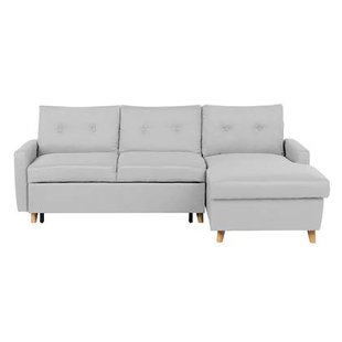 Beliani-FLAKK-Hoekslaapbank-Grijs-Linkerzijde-232 cm-Polyester