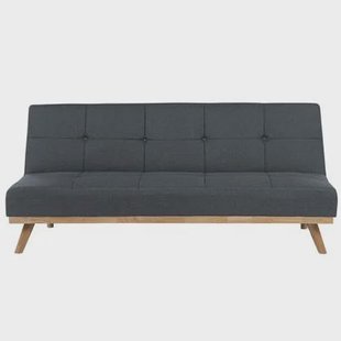 Beliani - FROYA - Slaapbank 3-zits - Donkergrijs - Polyester