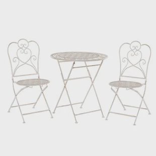 Beliani - TRIESTE - Bistroset voor 2 - Beige - IJzer
