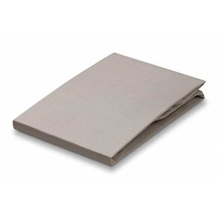 Percale Hoeslaken Stone | 90 x 200 cm | Grijs | Beige | Katoen