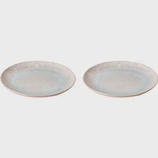 Palmer Bord Light Blue Sea 22.5 cm Blauw Stoneware 2 stuks