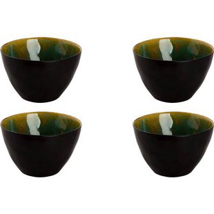 Palmer Schaal Lotus 15 cm 1 l Turquoise Stoneware 4 stuks