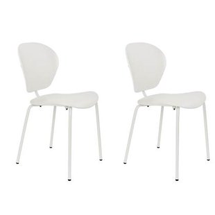 Zuiver The Ocean Chair Stoel Coconut Milk - Set van 2 - Wit