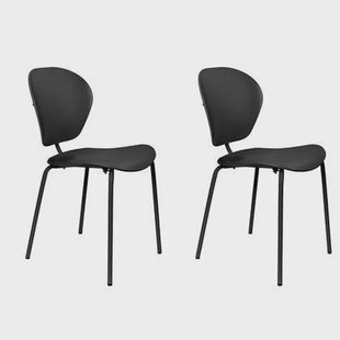 Zuiver The Ocean Chair Stoel Pirate Black - Set van 2 - Zwart