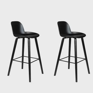 Zuiver Albert Kuip Barkruk 75 cm Zwart - Set van 2