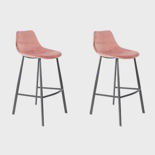Dutchbone Franky Barkruk Roze 80 cm - Set van 2 Dutchbone Franky Barkruk Roze 80 cm - Set van 2