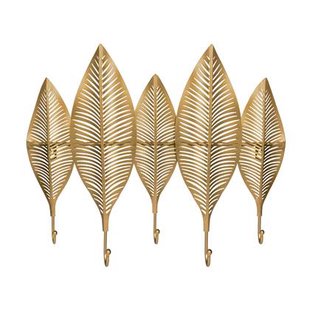 QUVIO Kapstok 5 veren metalen - Goud