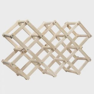 QUVIO Houten wijnrek voor 10 flessen