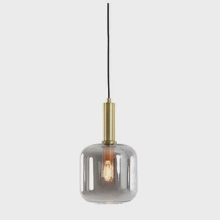 Light&living Hanglamp Ø21x37 cm LEKAR antiek brons+smoke glas
