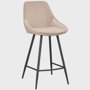 Rowico Home Sierra velvet barkruk beige - 67 cm