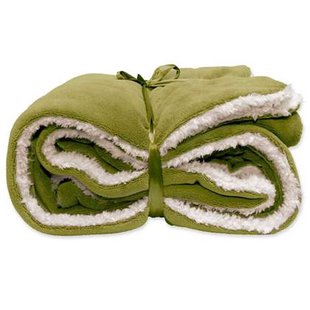 D- Unique Living - Lars Coral Fleece|suede Plaid 150x200cm Moss Green