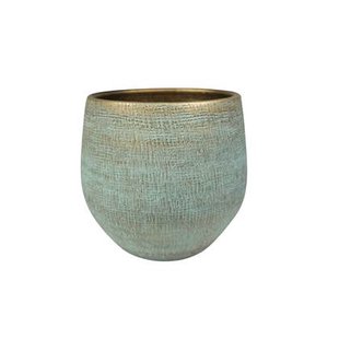 Ter Steege Bloempot-Sierpot Turquoise D 31 cm H 28 cm Ter Steege Bloempot-Sierpot Turquoise D 31 cm H 28 cm