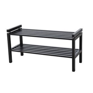 Rowico Home Confetti Houten Schoenenrek - B 80 cm - Zwart eiken