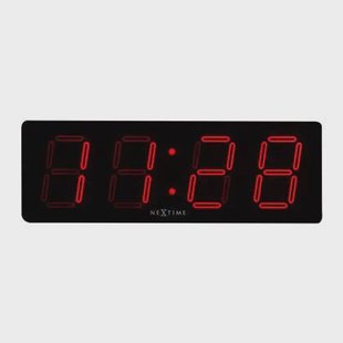 NeXtime Big D Digitale Wandklok 51,5 x 51,5 cm