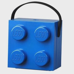 Lunchbox Brick 4 met handvat, Blauw - LEGO