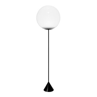 Opal Cone - Floor Lamp - Base Steel