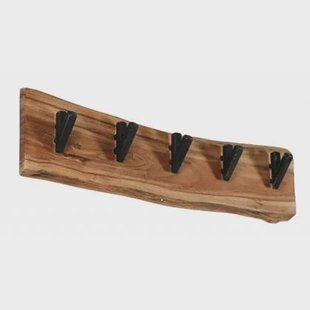 LT-Luce Kapstok Edge 5 Haaks Acacia Naturel 60cm LT-Luce Kapstok Edge 5 Haaks Acacia Naturel 60cm