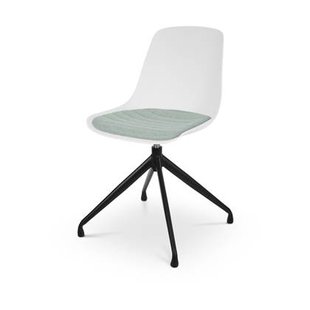 Nolon Nola-Liv Eetkamerstoel Wit - Zacht Groen - Draaibaar - Zwart