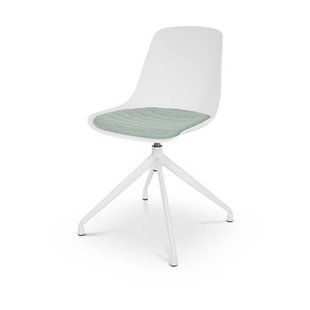 Nolon Nola-Liv Eetkamerstoel Wit - Zacht Groen - Draaibaar - Wit