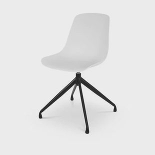 Nolon Nola-Pip Eetkamerstoel Wit - Draaibaar - Zwart Onderstel