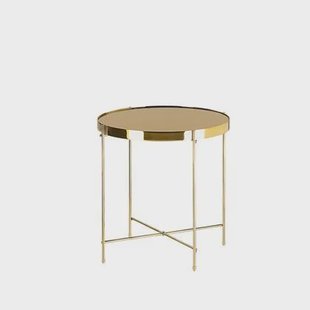 Beliani - LUCEA - Bijzettafel - Goudbruin - IJzer