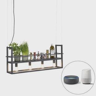 QAZQA Smart hanglamp zwart incl. WiFi A60 - Cage Rack
