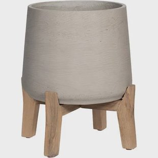 Pottery Pots Bloempot Feet Low Grijs-Beige D 34 cm H 28.5 cm Pottery Pots Bloempot Feet Low Grijs-Beige D 34 cm H 28.5 cm