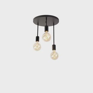 QAZQA Moderne plafondlamp zwart 3-lichts - Facil
