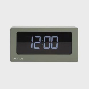 Karlsson - Table clock Boxed LED jungle green