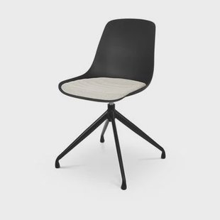 Nolon Nola-Liv Eetkamerstoel Zwart - Beige - Draaibaar - Zwart