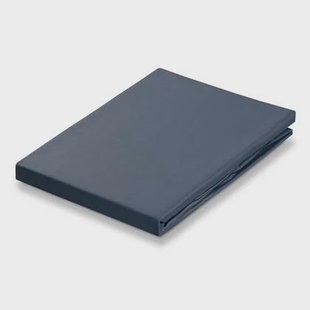 Satin Hoeslaken Oceanview | 180 x 200 cm | Grijs | Blauw