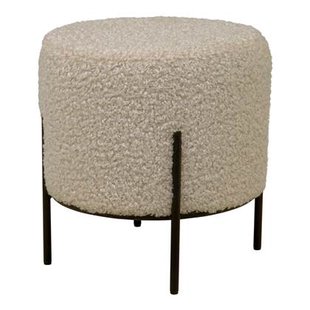 Artichok Rosemarie Ronde Teddy Poef Ø 35,5 cm - Beige