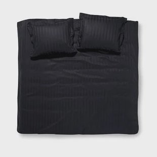 Damai dekbedovertrek katoen-satijn - 200x200|220cm - Zwart