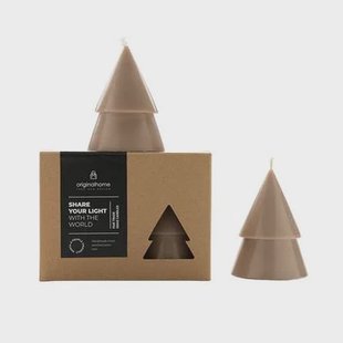 Originalhome denneboom kaars- Beigegrijs - M - set van 2