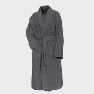 LINNICK Pure Badjas Velours dark grey XXL LINNICK Pure Badjas Velours dark grey XXL