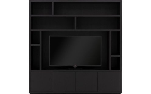 Goossens Tv Meubel Barcelona, 4 deuren 8 open vakken 1 tv paneel