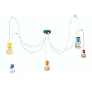 HELAM Hanglamp Tube, 5-lamps, bont