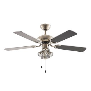 Lindby Plafondventilator met licht Anariki, stil, zilver