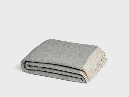 Yumeko Merinowollen deken grey melange 150x210 100% merino scheerwol